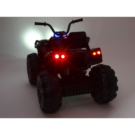Čtyřkolka Predator s 2.4G D.O., dvěma motory, FM, USB, SD, MP3, LED osvětlení, ČERNÁ, rozbaleno